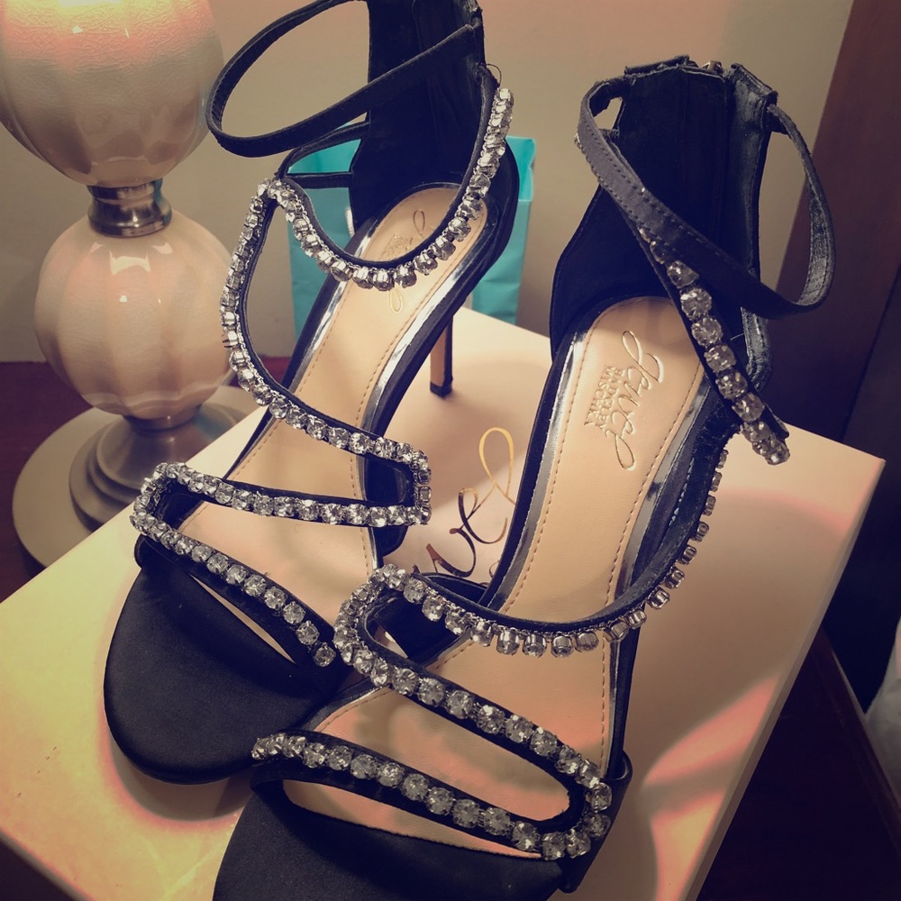 Badgley Mischka Black Strappy Heel.